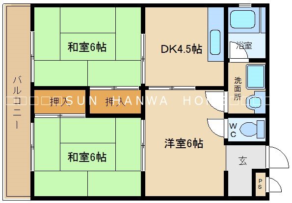 三上マンションの間取り