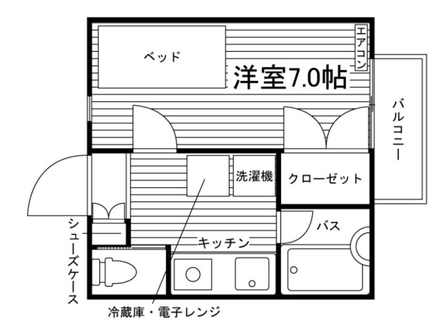 プレズィールHARUYAMAの間取り