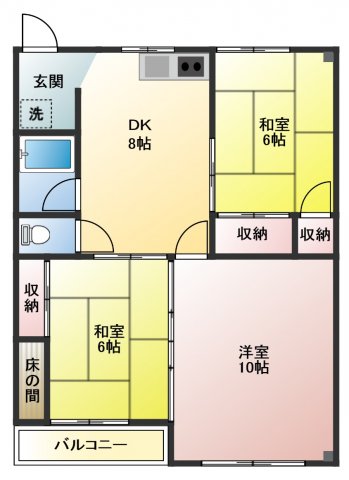 一萬里アパートの間取り