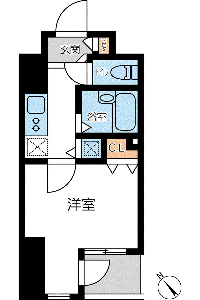 港区六本木のマンションの間取り