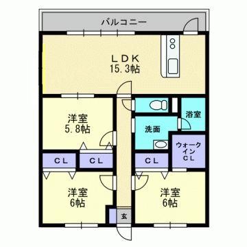 エリヴェール道後の間取り