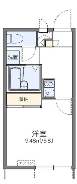 神戸市須磨区一ノ谷町のアパートの間取り