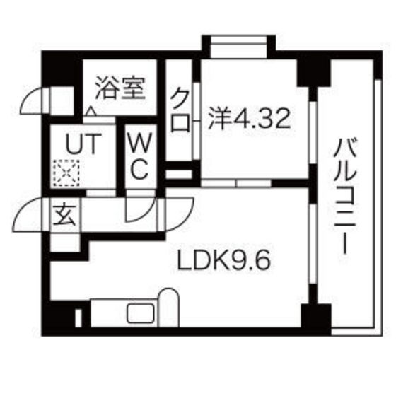 ラシュール・イン大橋南の間取り