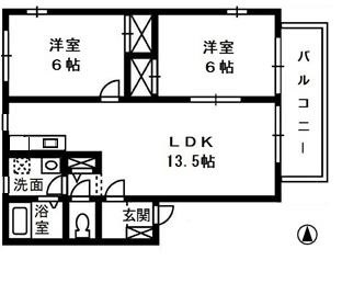 浅口市金光町占見新田のアパートの間取り