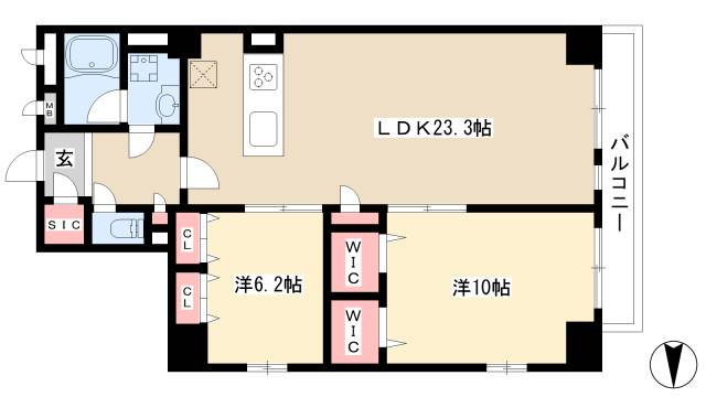 Dimora名駅南の間取り