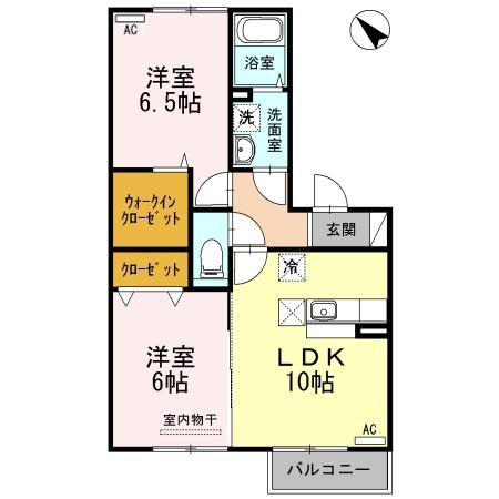 雲南市木次町里方のアパートの間取り