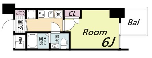 神戸市中央区中町通のマンションの間取り