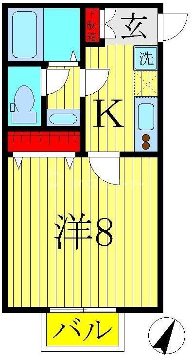 柏市豊町のアパートの間取り