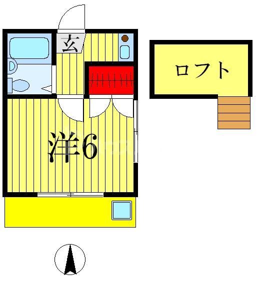 松戸市八ケ崎緑町のアパートの間取り