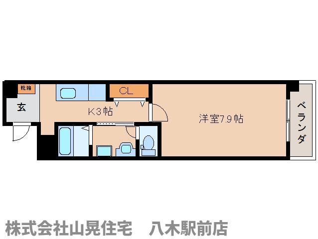 橿原市久米町のマンションの間取り