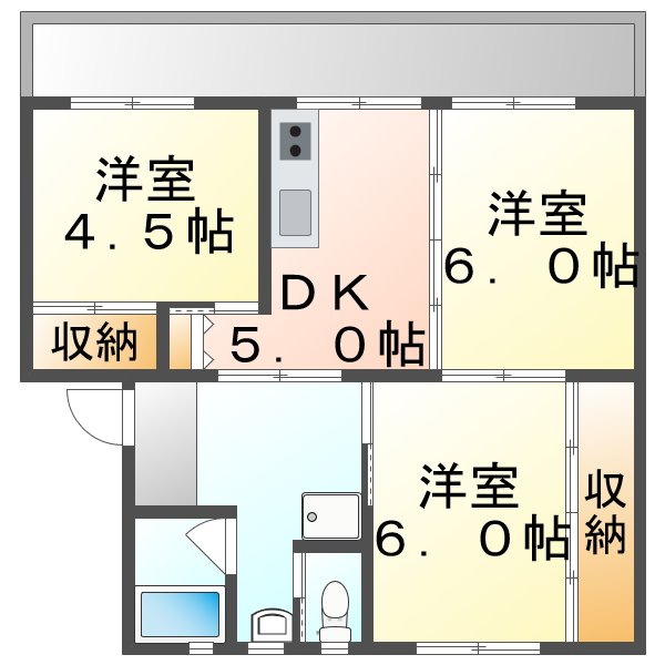 さぬき市鴨庄のマンションの間取り