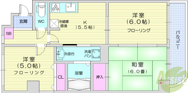 オンディーヌの間取り