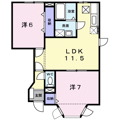 [家電付き] クレストールかたやまの間取り