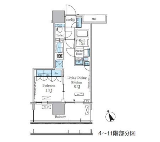 パークアクシス浅草・田原町の間取り