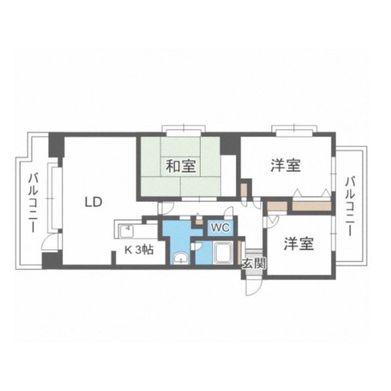 サンタの館裏参道の間取り