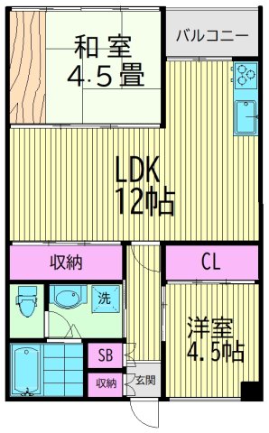 大森駅前住宅1号棟の間取り