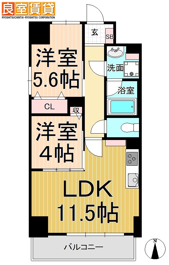 名古屋市西区幅下のマンションの間取り