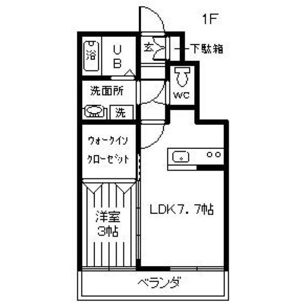 郡山市八山田西のアパートの間取り