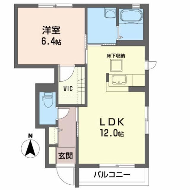 岩沼市たけくまのアパートの間取り