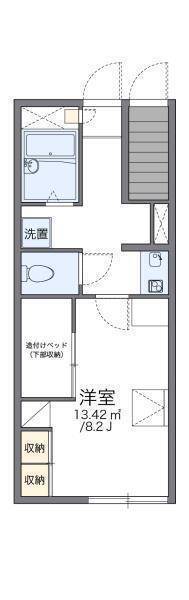 松山市越智のアパートの間取り