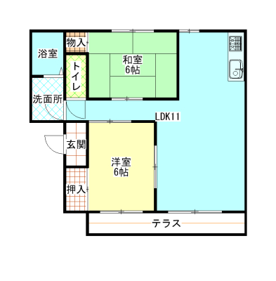 ソレジオ広木Aの間取り