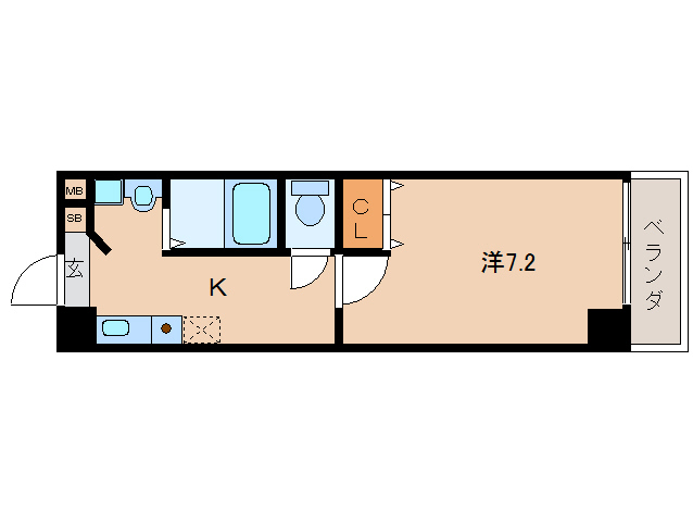 奈良市大宮町のマンションの間取り