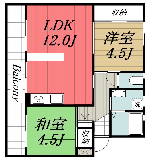 香取市佐原のマンションの間取り