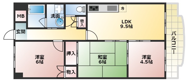 アルデール中野の間取り