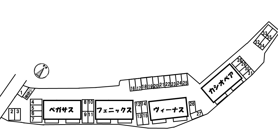 【コスモパークペガサスの駐車場】