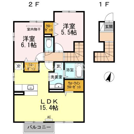 フォンテーヌ金倉 A棟の間取り