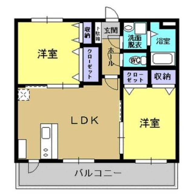 日置市伊集院町郡のマンションの間取り