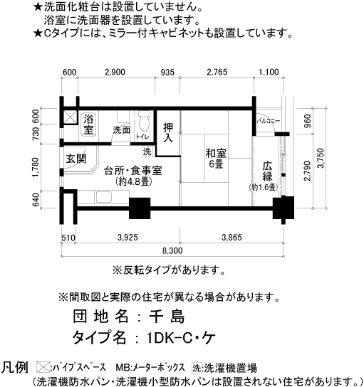 ＵＲ千島の間取り