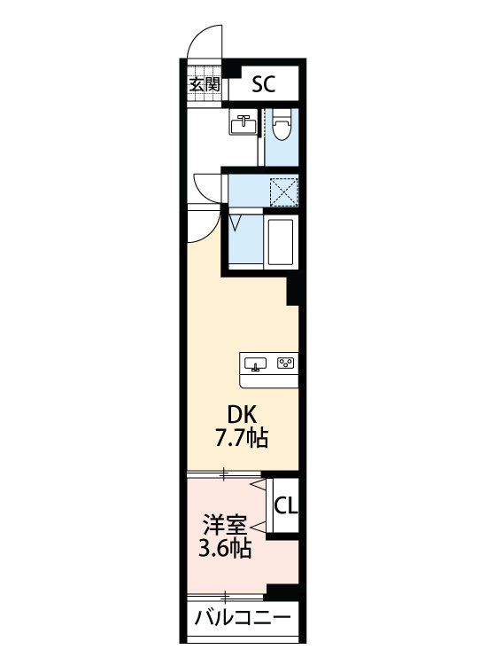 習志野市谷津のアパートの間取り