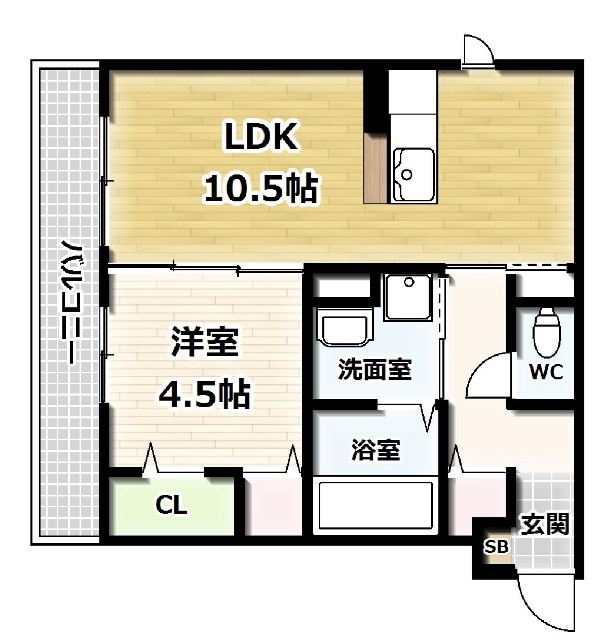 アレーズ久津川の間取り