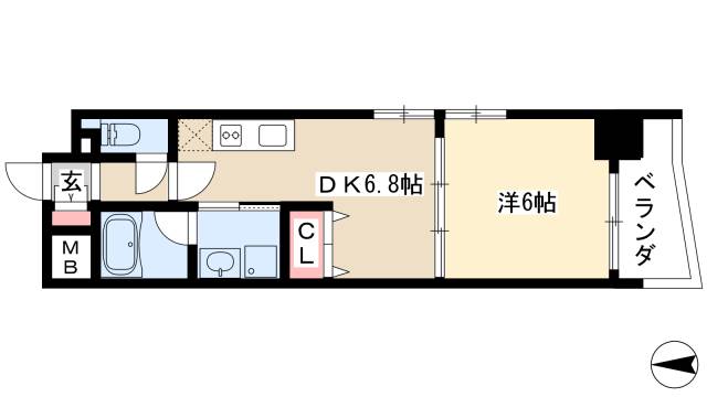 エステムプラザ名古屋駅前プライムタワーの間取り