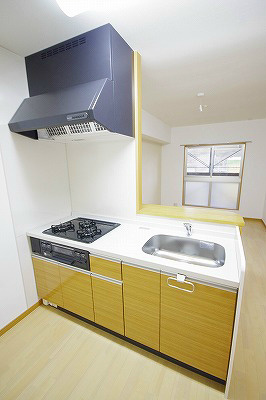 キッチン　３口コンロビルドインシステムキッチン