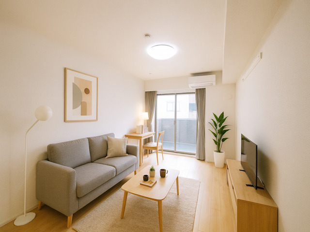 居室・リビング　CGで家具等を配置したもので家具等は含まれません