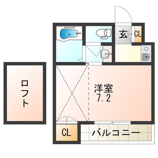 ＪＲ東海道本線 塚本駅 徒歩5分 3階建 築21年の間取り写真