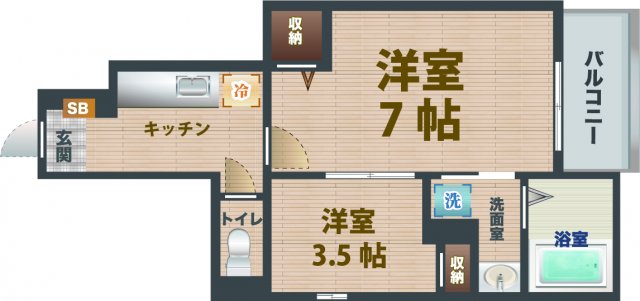 西武新宿線 新井薬師前駅 徒歩3分 3階建 築16年の間取り写真