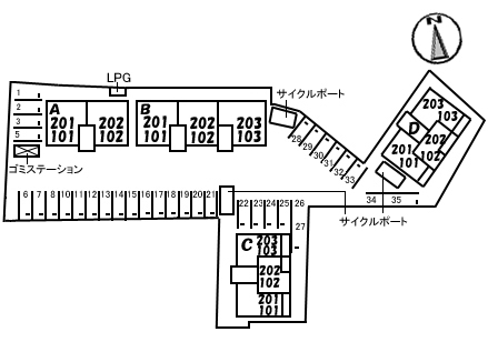 駐車場　配置図