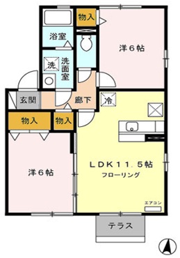 ＳＵＮＲＩＳＥ文の間取り