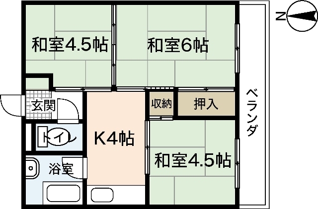 海老園春秋マンションの間取り