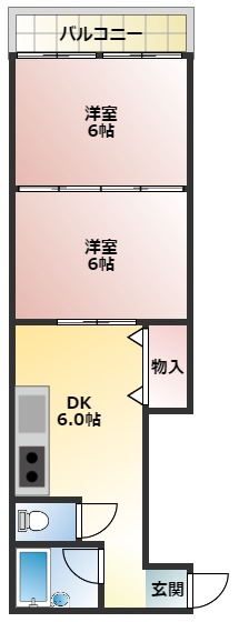 明石市魚住町錦が丘のマンションの間取り