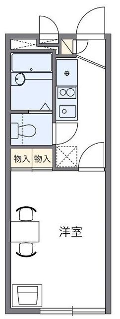 レオパレスヒューゲル参番館の間取り