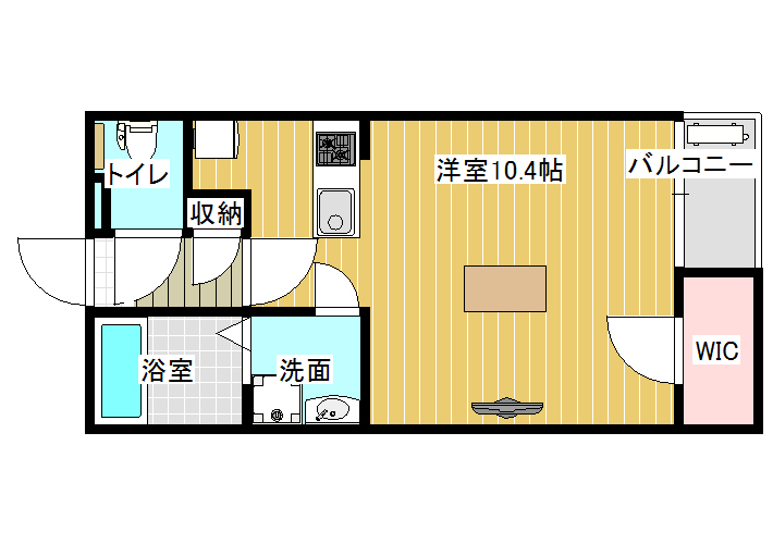 柏原市片山町のアパートの間取り