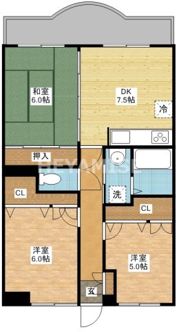 長崎市岩川町のマンションの間取り