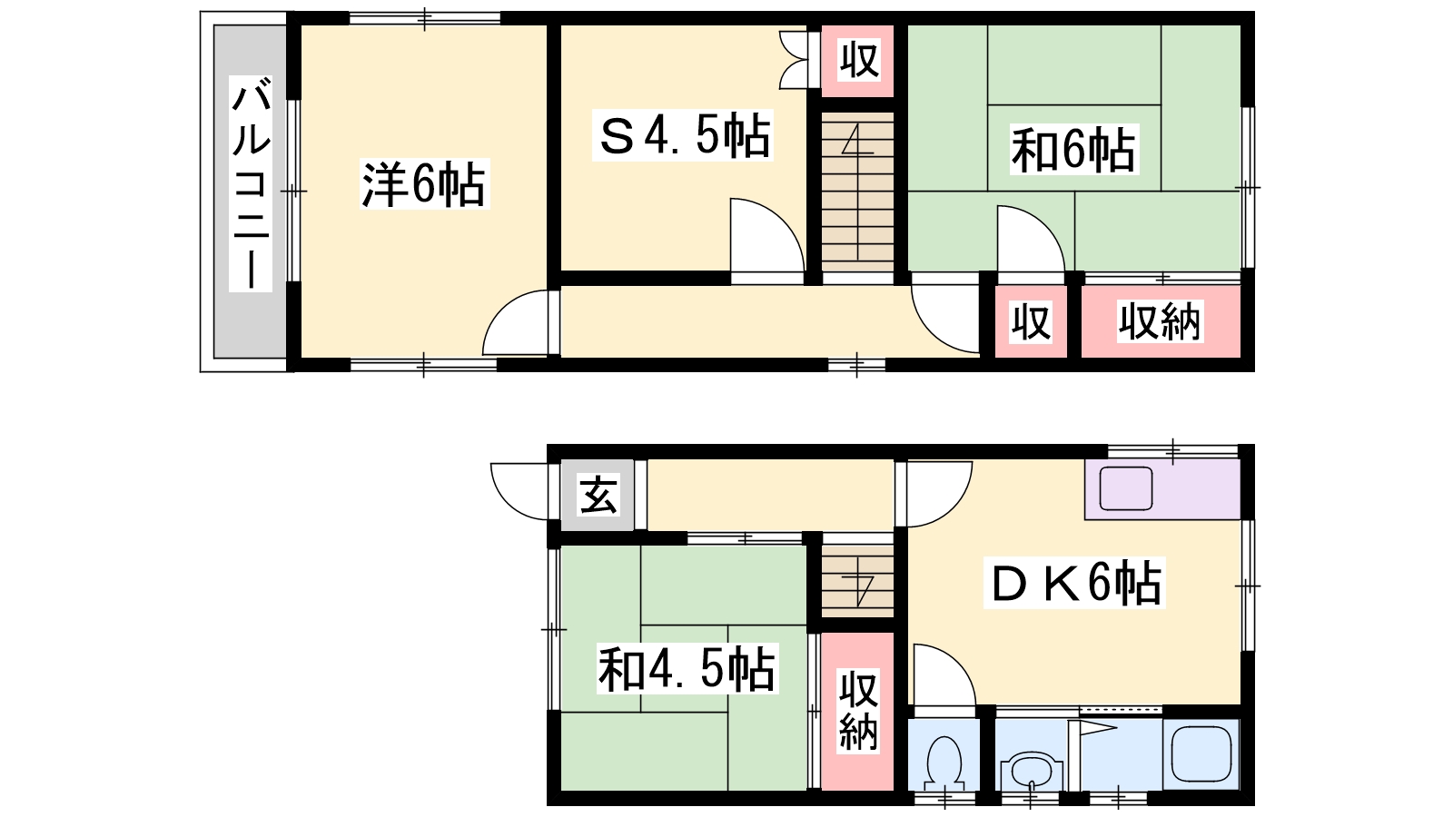 勝原区熊見戸建ての間取り