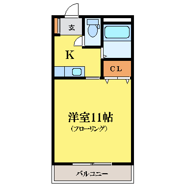 徳島市中常三島町のマンションの間取り