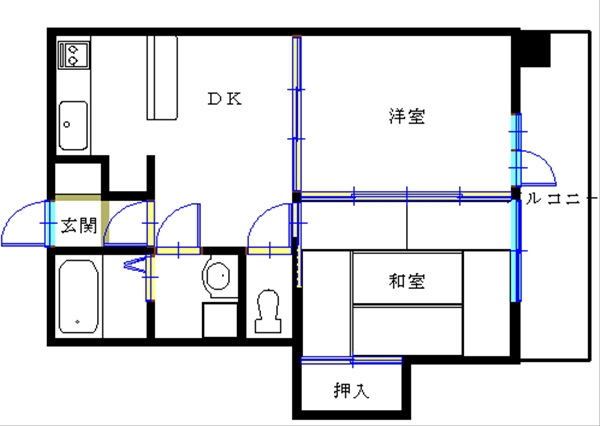 鹿児島市上竜尾町のマンションの間取り