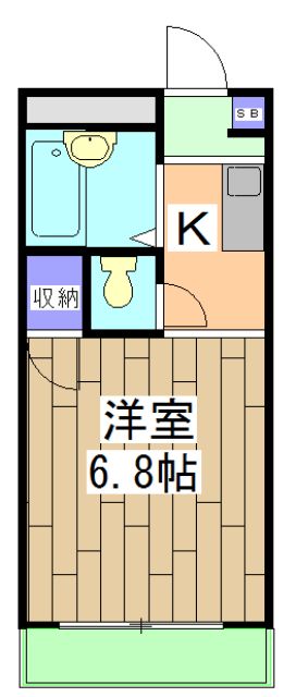 京都市右京区宇多野長尾町のマンションの間取り